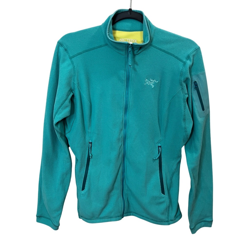 Arc'teryx Teal Waffle Fleece Zip Up Jacket Women's Medium Polartec Outdoor